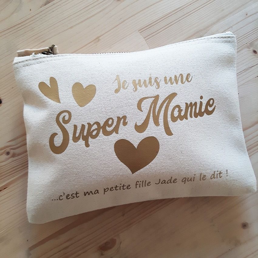 Pochette coton personnalisable pour Super Mamie