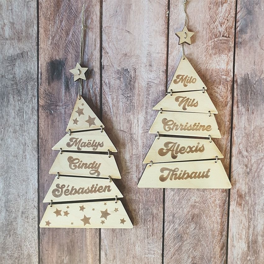 Notre Sapin DIY ! Décoration de Noël sapin en bois personnalisé -  Lachouettemauve