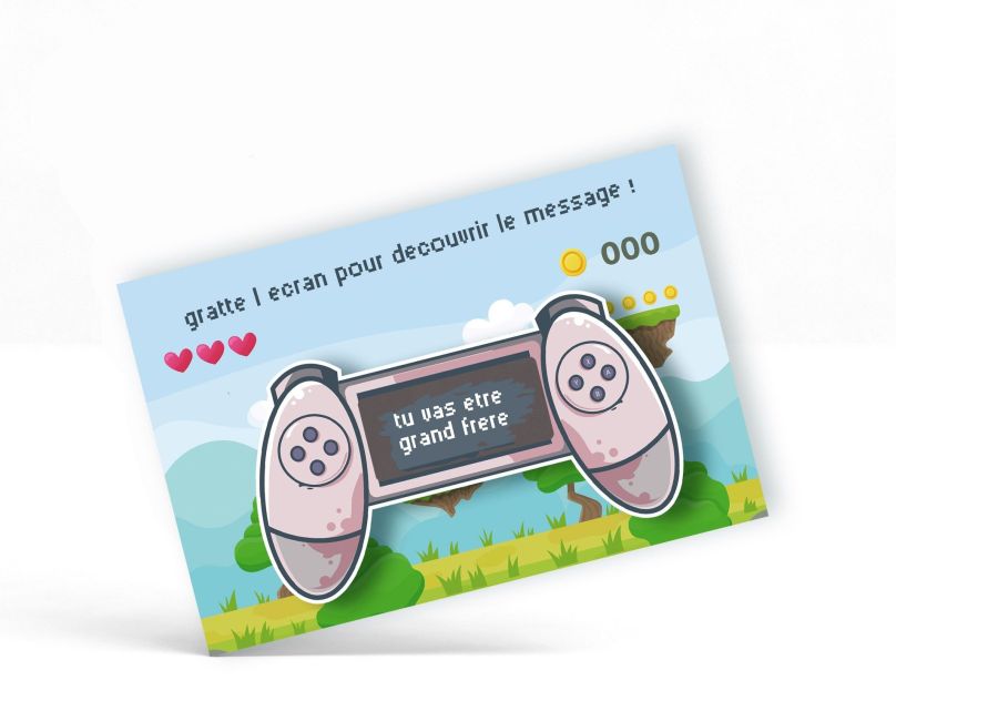 Mini-carte à gratter pour les amoureux à personnaliser
