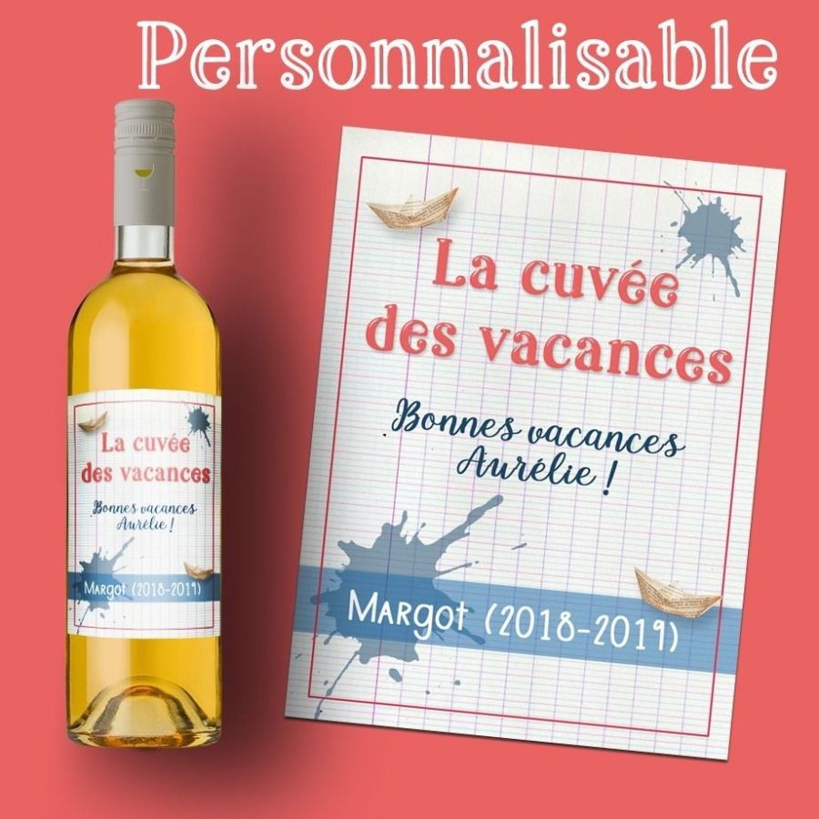Étiquette bouteille de vin personnalisée – Minimaliste – Mimosa Chroma