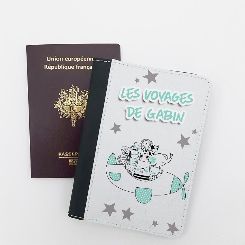Protège passeport personnalisable Animaux avion | Eoiles