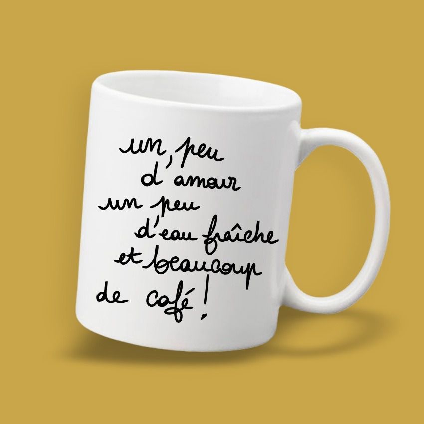 Mug Un peu d'amour Beaucoup de café ! - Lachouettemauve