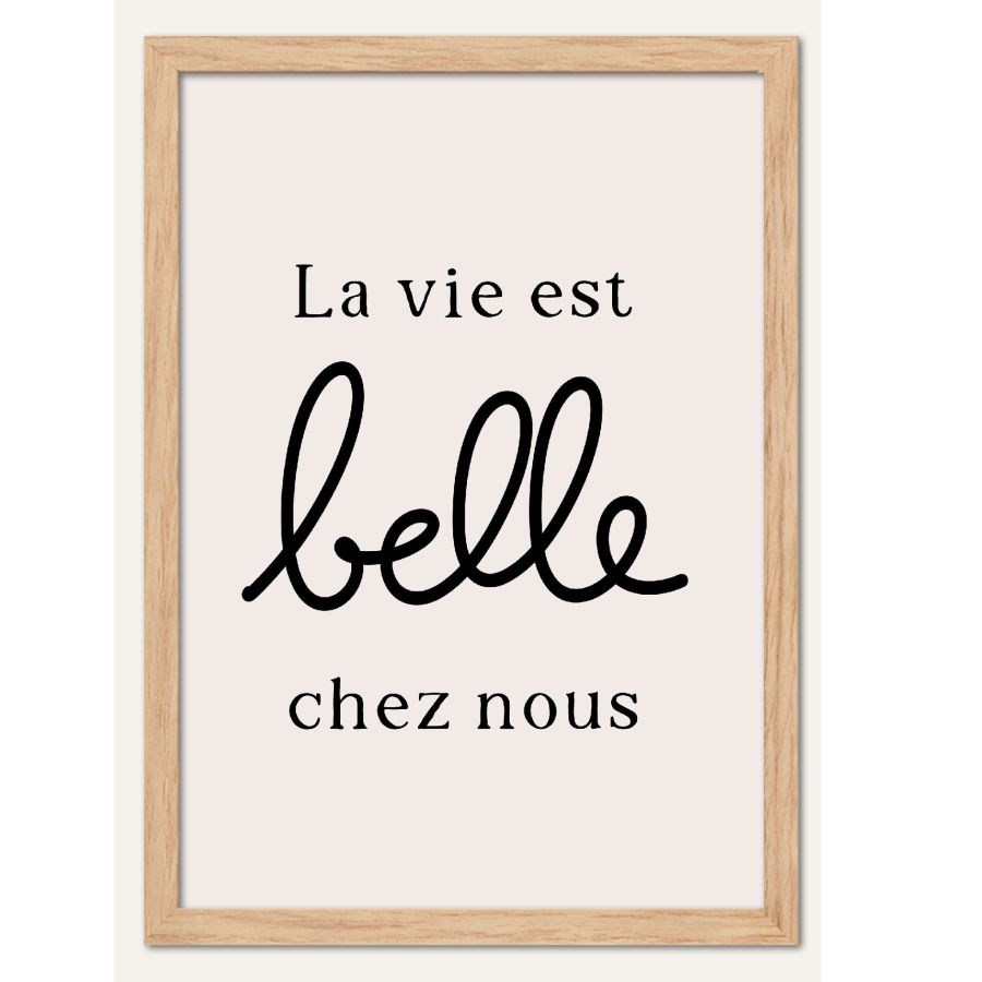 Affiche murale La vie est belle