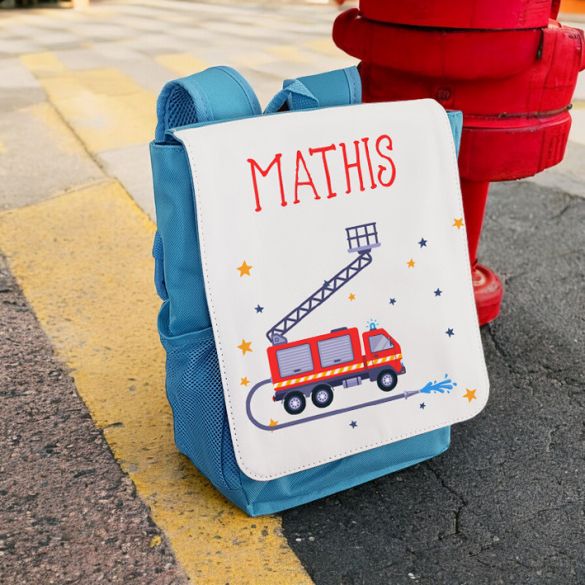 Sac à dos maternelle personnalisé modèle Camion de pompier