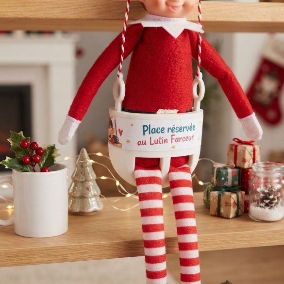 Balançoire pour Lutin Farceur de Noël, Accessoire Lutin, Décoration Noël, Mise en Scène Lutin, Idée Bêtise Lutin Enfant