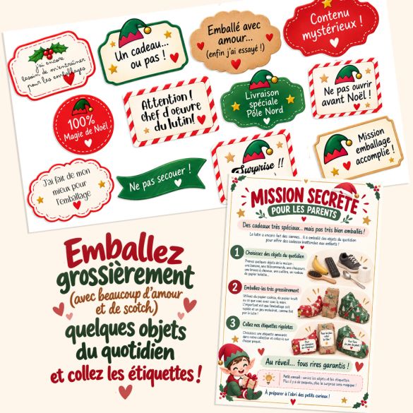 Bêtise Lutin Farceur – Mission Emballage avec Stickers