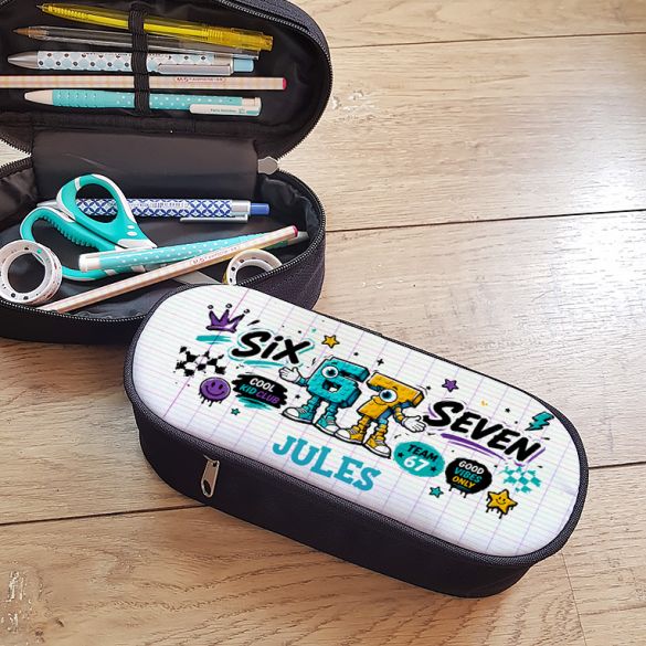 Trousse à crayons personnalisable modèle 67 Six Seeven