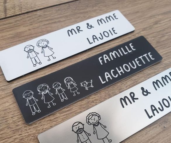 Plaque Boite Lettres Famille - Personnalisez en Ligne