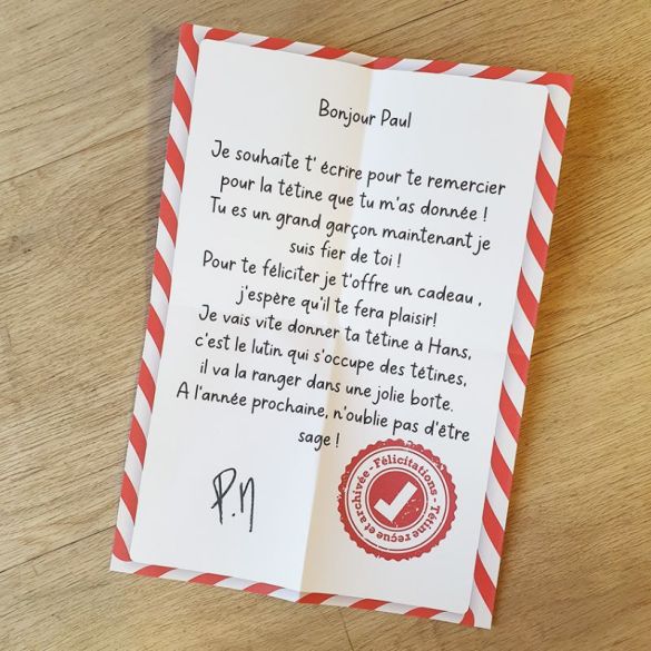 Kit lutin farceur : lettre, carte postales et enveloppe Père Noel