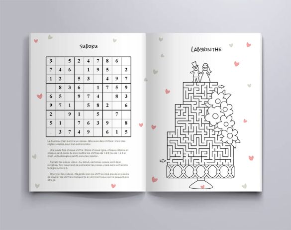 A IMPRIMER*** Livret de jeux et activités pour enfants Mariage