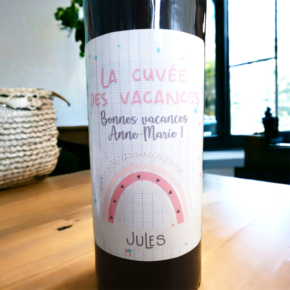 Etiquette bouteille vin ou champagne personnalisable annonce mariage -  Lachouettemauve