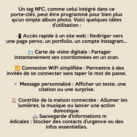 Porte clés NFC pour partager les photos avec vos proches !