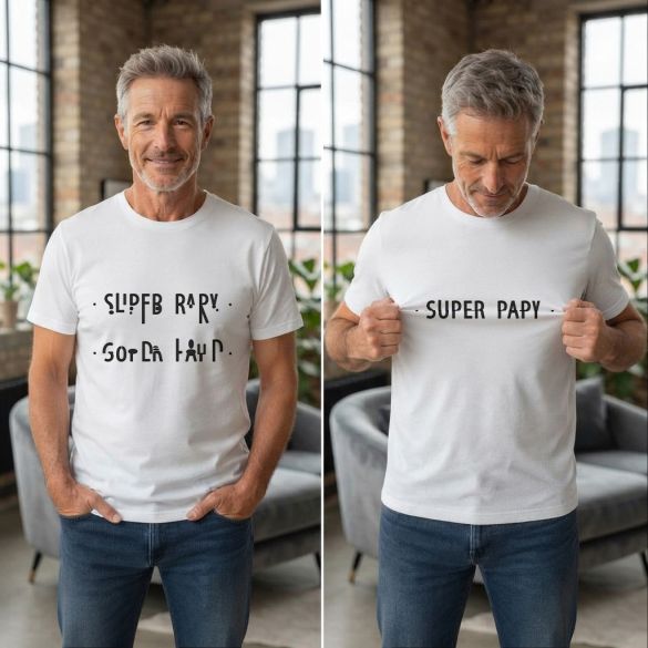T-shirt Super Papy à message caché – Cadeau original Fête des Grands-Pères
