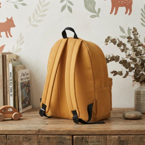 Sac à dos école enfant personnalisé avec prénom | Pop - Couleur Moutarde grand 18L