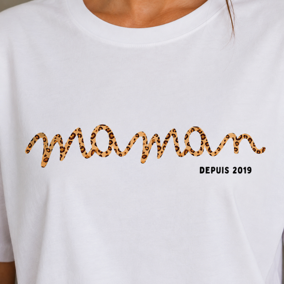 Tshirt personnalisé Léopard Maman depuis...