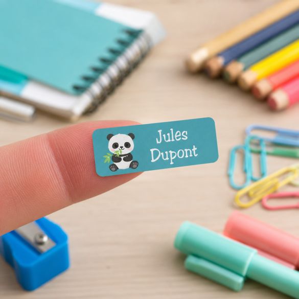 Étiquettes objets personnalisées Pop Color | Étiquettes autocollantes pour l'école et les fournitures scolaires