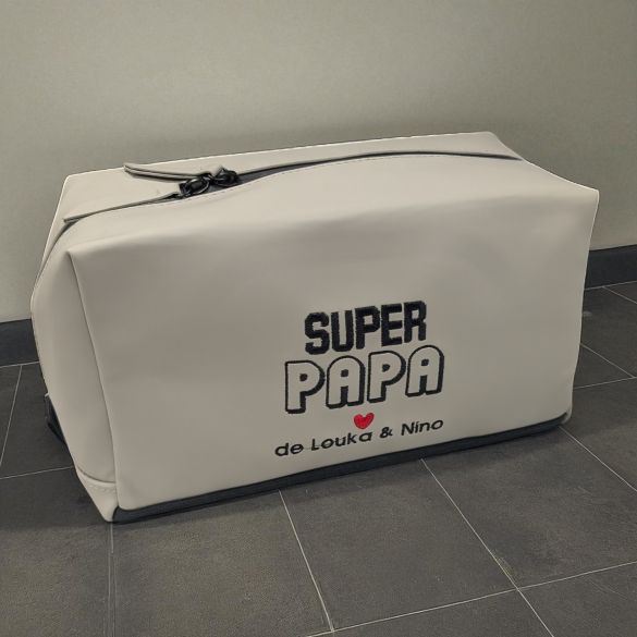 Grande trousse toilette noire personnalisable
