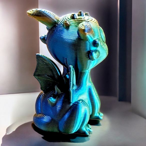 Oeuf surprise Bébé Dragon - Œuf en Or et Dragon Métallisé Tricolore