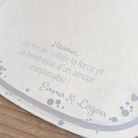 Miroir personnalisé Bonne fête mamie
