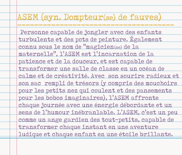 Tapis de souris Définition Maître(sse) / ATSEM/ ASEM /AVS/AESH