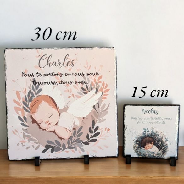 Parange | Ardoise souvenir personnalisée | Deuil perinatal