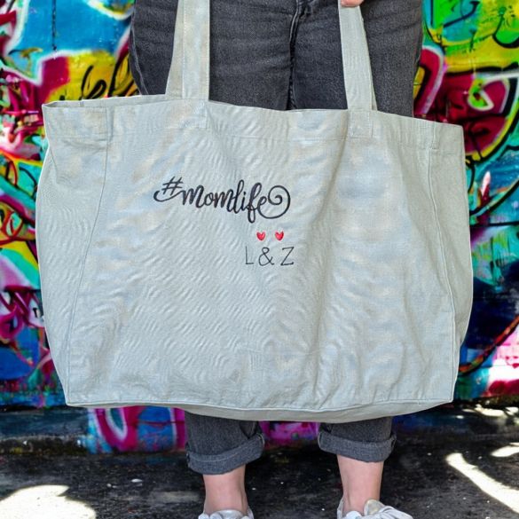 Totebag XXL en coton Momlife personnalisé