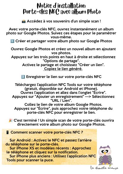 Porte clés NFC pour partager les photos avec vos proches !