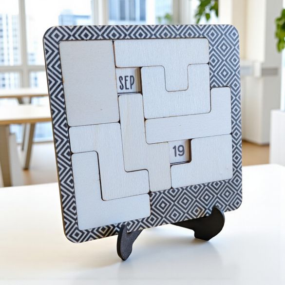 Casse tête calendrier perpetuel en bois