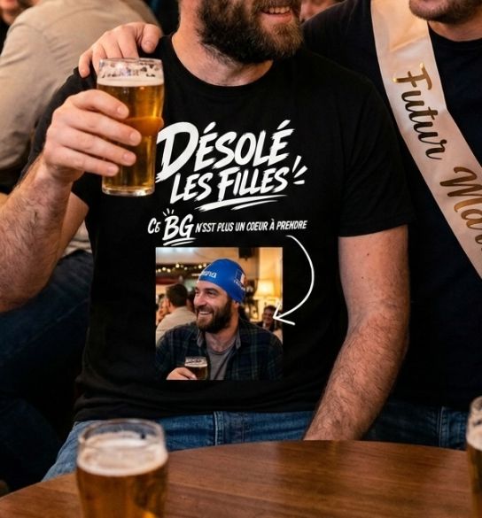 Tshirt EVG personnalisé avec photo