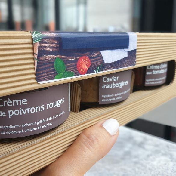 Coffret apéro Ensoleillé personnalisé - produits artisanaux