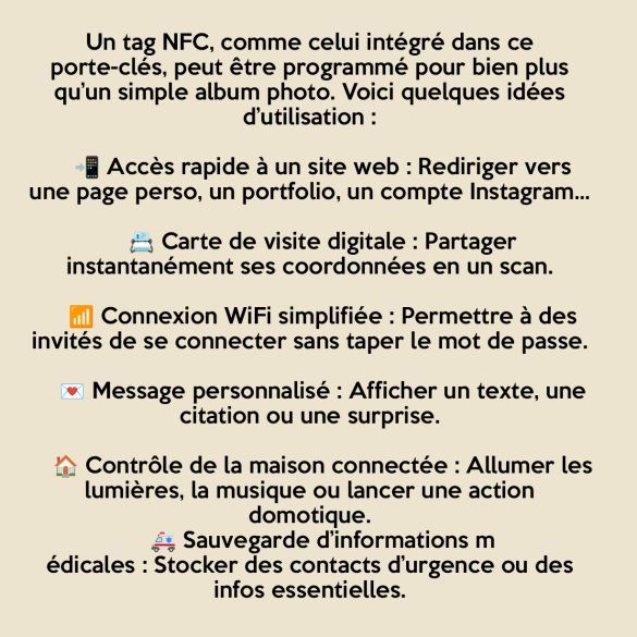 Porte clés NFC Donut rose pour partager les photos avec vos proches !