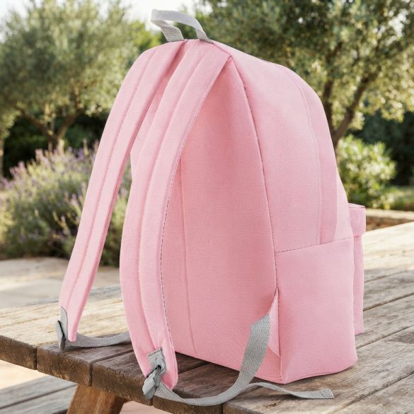 Sac à dos école fille personnalisé avec prénom | Cherry - Couleur Rose clair Moyen 13L