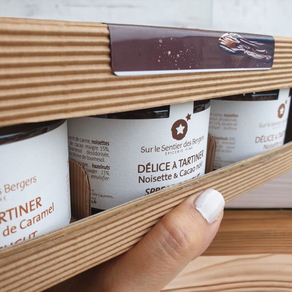 Coffret Délices à tartiner chocolat  personnalisé - produits artisanaux