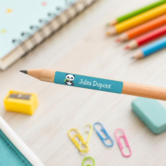 Étiquettes objets personnalisées Pop Color | Étiquettes autocollantes pour l'école et les fournitures scolaires