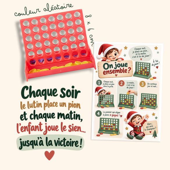 Bêtise Jeu Lutin Farceur – Défie le Lutin au 4 en Ligne | Kit de Noël