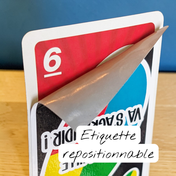 Sticker annonce grossesse pour carte Uno – Demande parrain / marraine