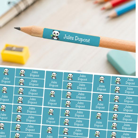 Étiquettes objets personnalisées Pop Color | Étiquettes autocollantes pour l'école et les fournitures scolaires