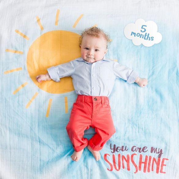 Lange en coton & cartes étapes - "You are my Sunshine" - Lulujo