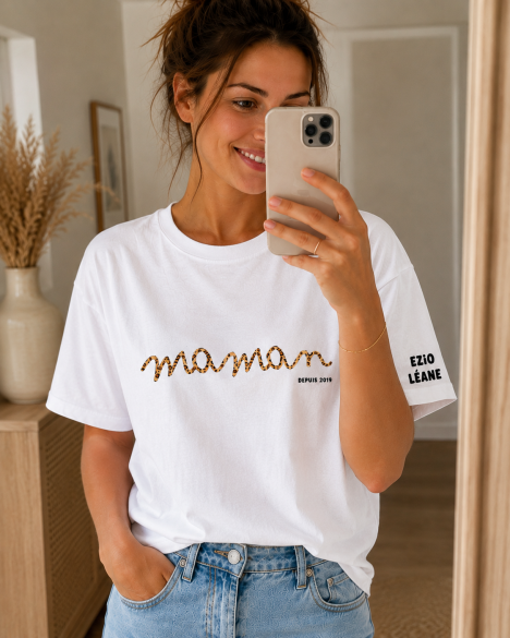 Tshirt personnalisé Léopard Maman depuis...