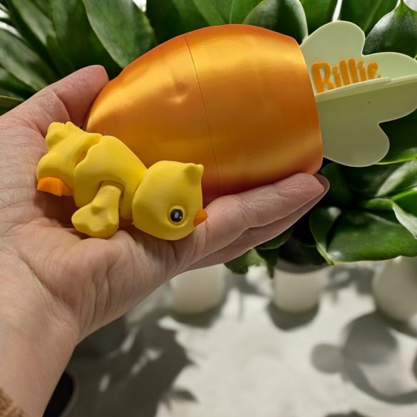 Gros Œuf Surprise Carotte avec son poussin articulé et/ou petits chocolats