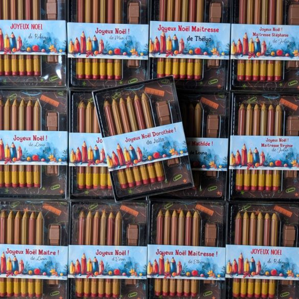 Coffret chocolat crayons