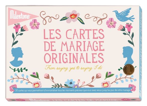 30 cartes Photos Mariage - Version française Milestone