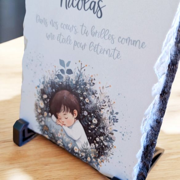 Parange | Ardoise souvenir personnalisée | Deuil perinatal