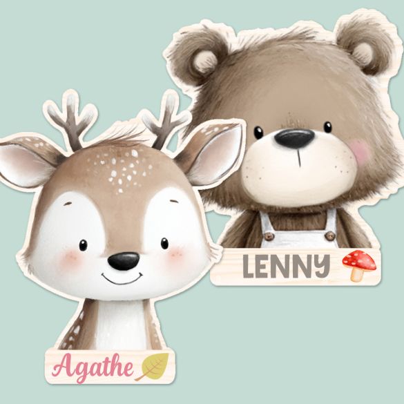 Décoration murale enfant ours en bois – déco chambre bébé à accrocher