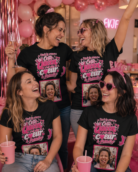 Tshirt EVJF personnalisé avec photo