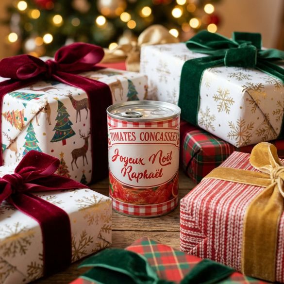 Boîte de conserve surprise personnalisée à remplir – Cadeau original - Conserve de tomates concassées