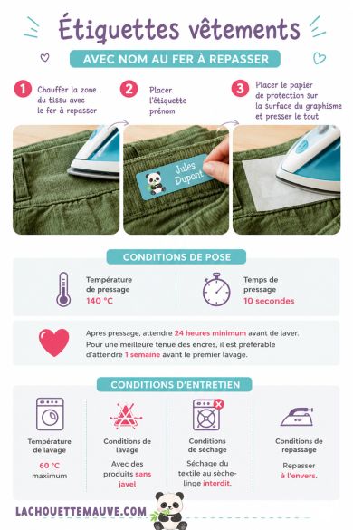 Etiquettes vêtement personnalisées thermocollantes Little Wild