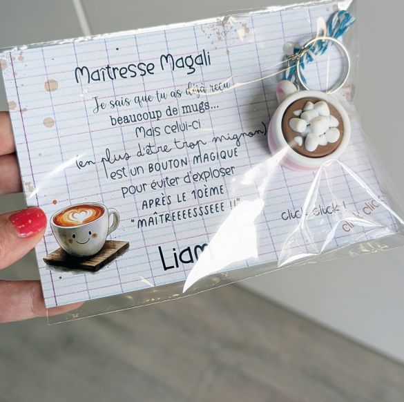 Port clés anti stress pour personnes ayant reçu trop de mugs en cadeaux