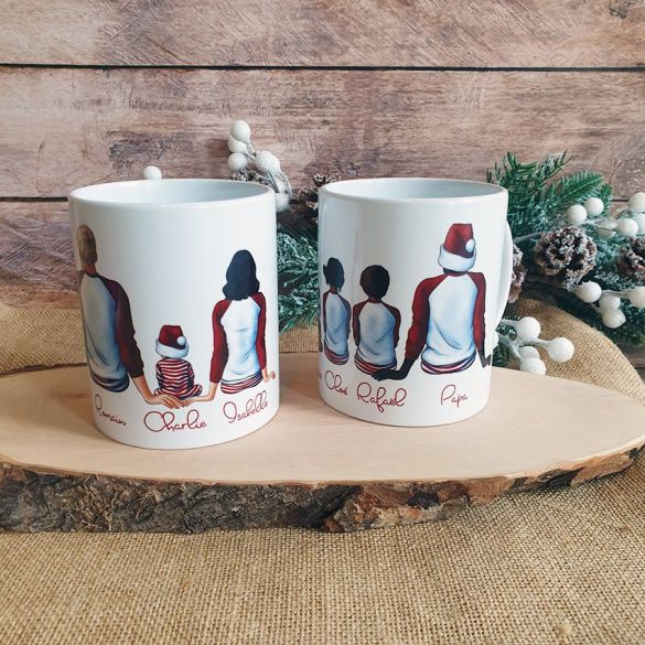 Mug personnalisable "Notre famille" Noël