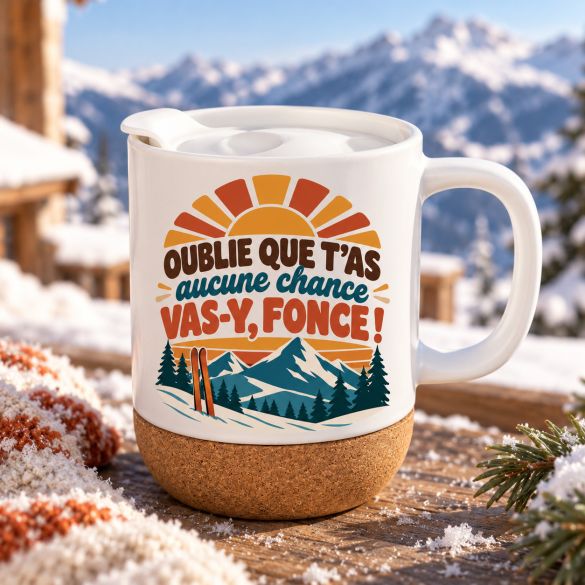 Mug Les Bronzés font du ski – Tasse humour montagne – Citation culte film ski – Cadeau skieur – À l’unité ou en duo